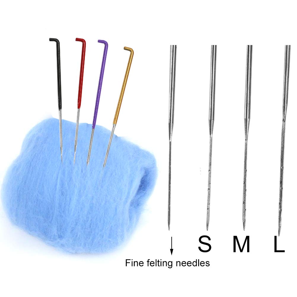 4 Sizes 28 Pieces Felting Needles Kit, Felting Tools Needle Felting Needles  Set for DIY Wool Felt Art Crafts (XS,S,M,L) – Mayboos
